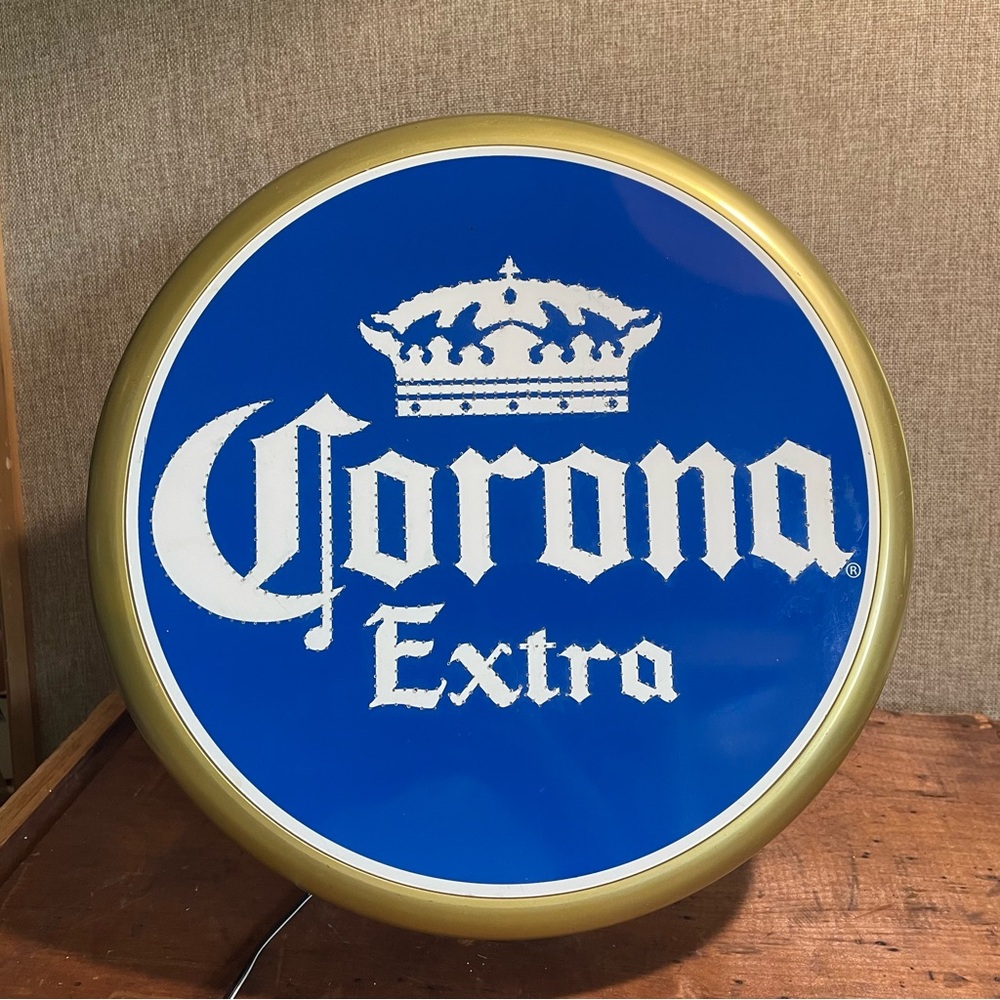 CORONA fiber optic color changing bar sign man cave vintage 2004